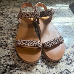 Madewell The Maggie Sandal in Spotted Calf